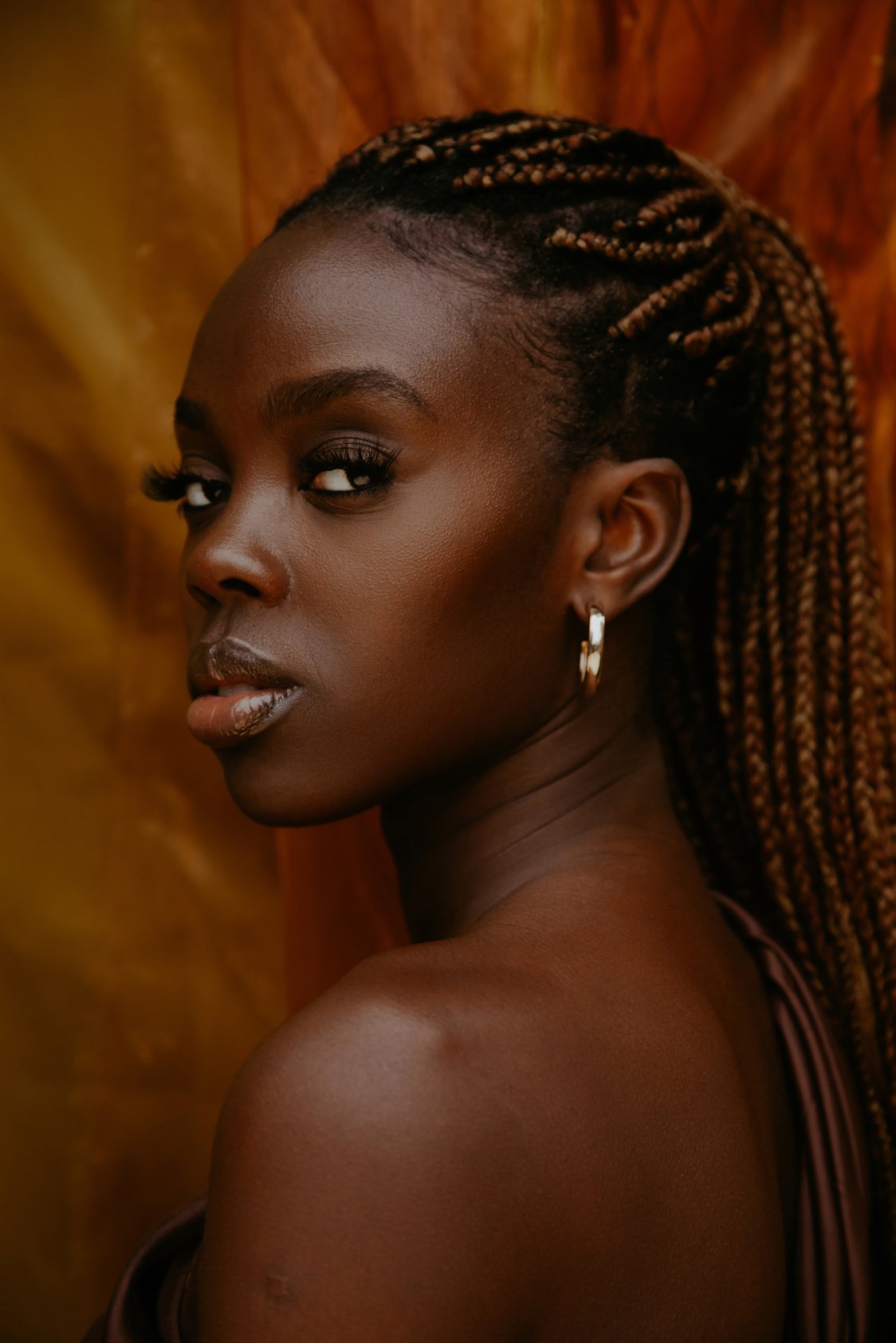 Portrait of Woman with Braided Hair